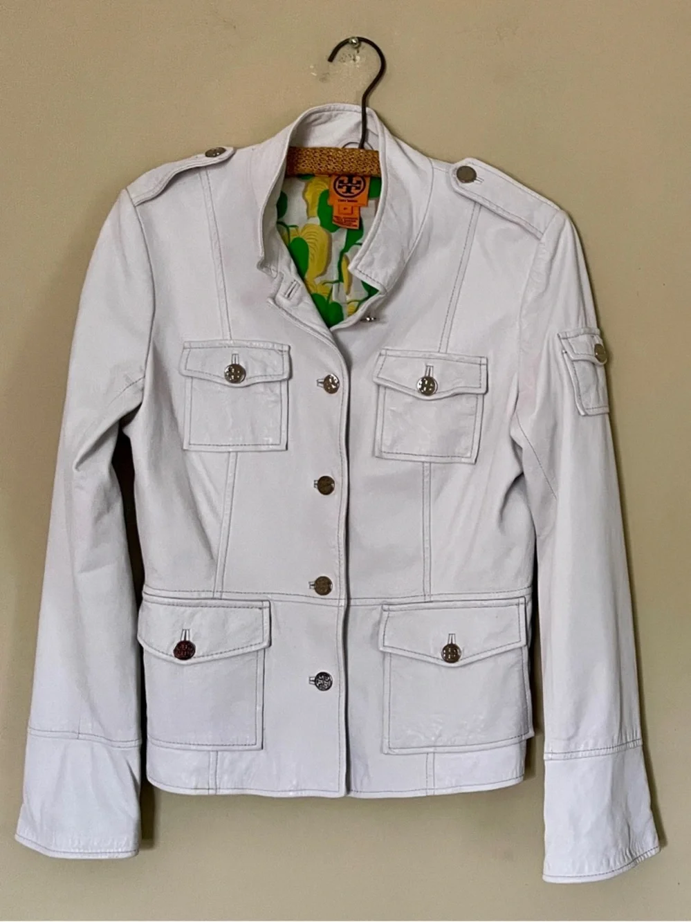 Tory Burch | Sgt Pepper Leather Jacket, Sz 10 fits like 6-8 ♥ Like new